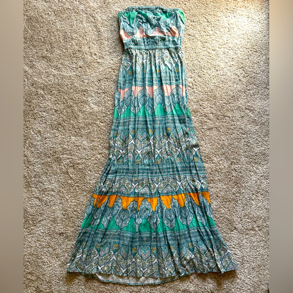 O’Neill strapless maxi dress